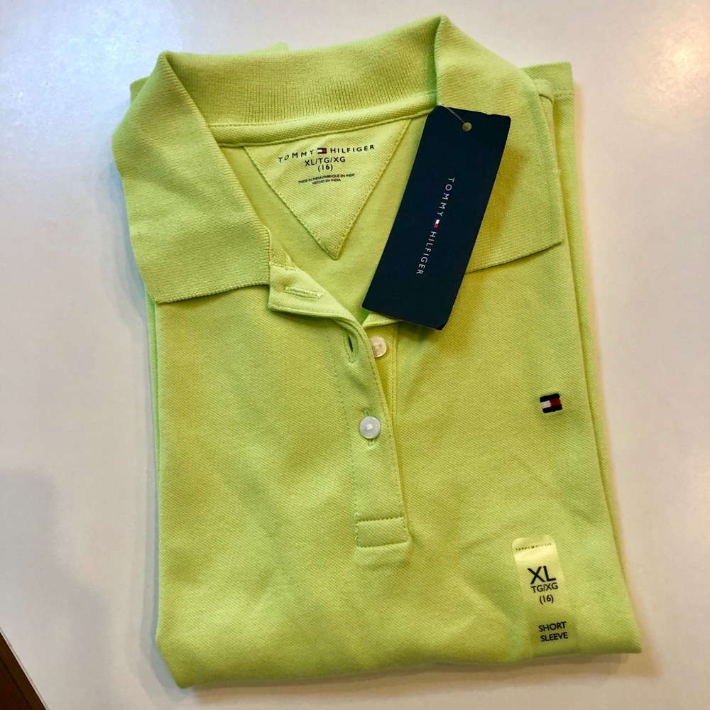 Tommy Hilfiger Classic Polo Top XL Lime Green